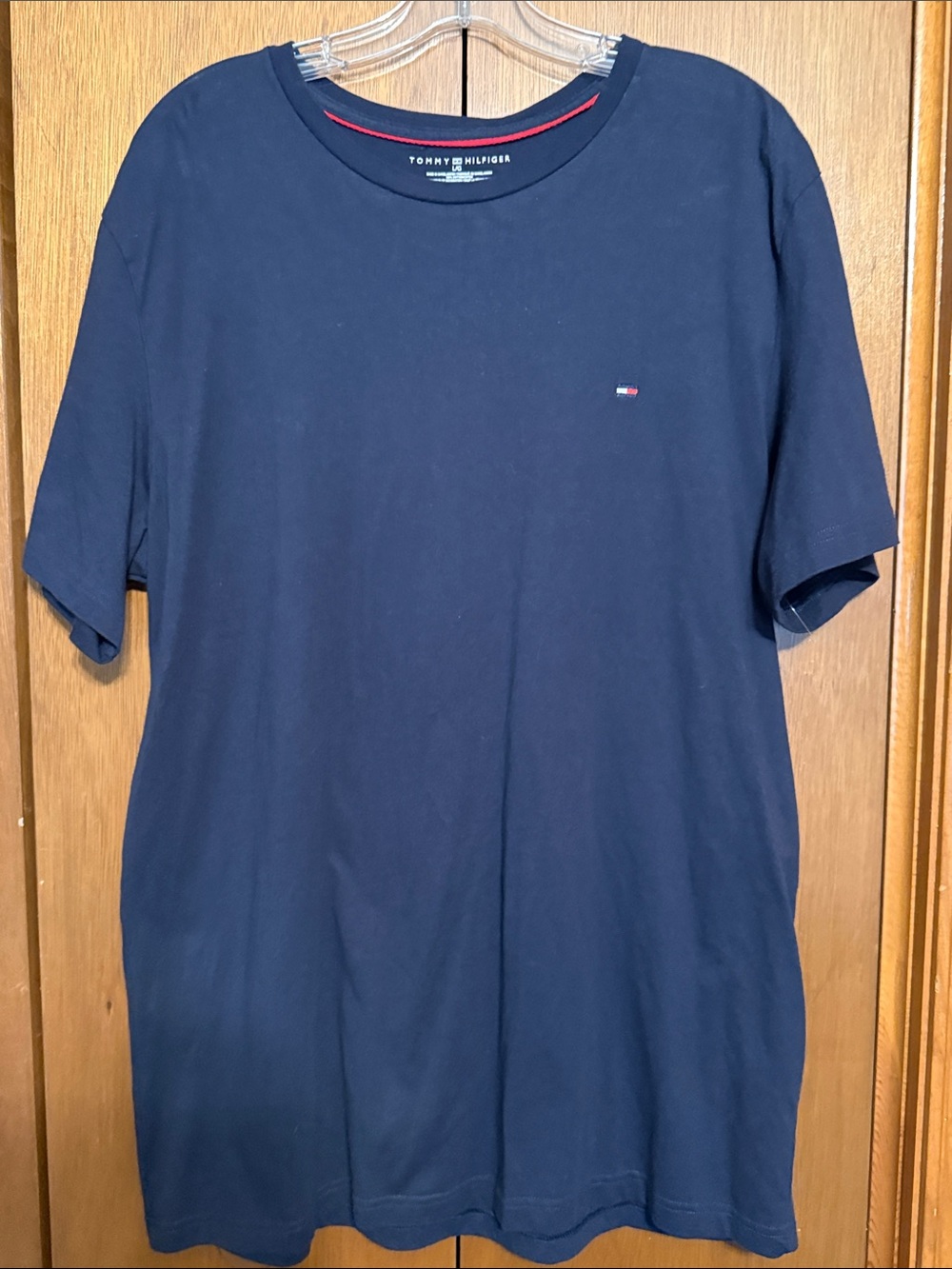 Tommy Hilfiger Navy Short Sleeve Crew Neck Tee with Logo